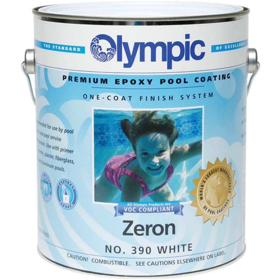 Olympic 390 Zeron Epoxy Pool Coating, White, 1 Gallon - product image