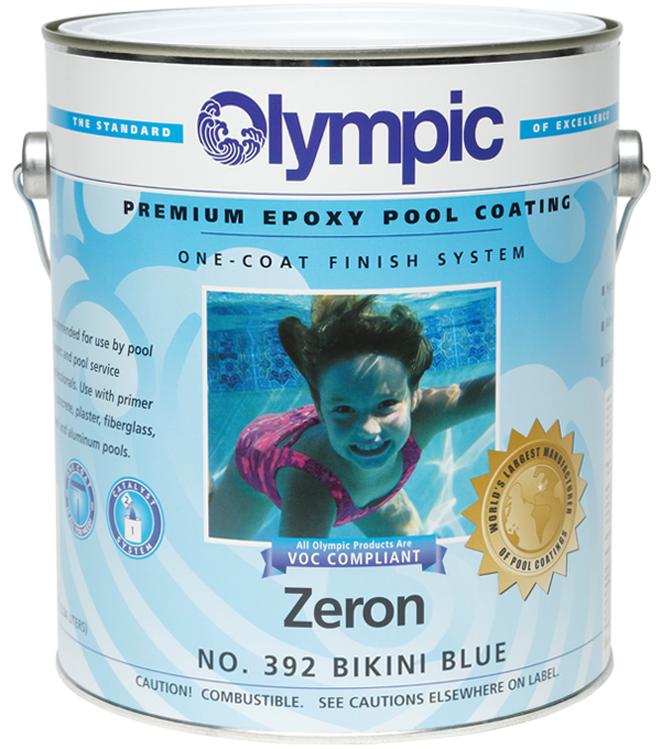 Olympic 392 Zeron One Coat Epoxy Pool Coating, Bikini Blue, 1 Gallon - product image