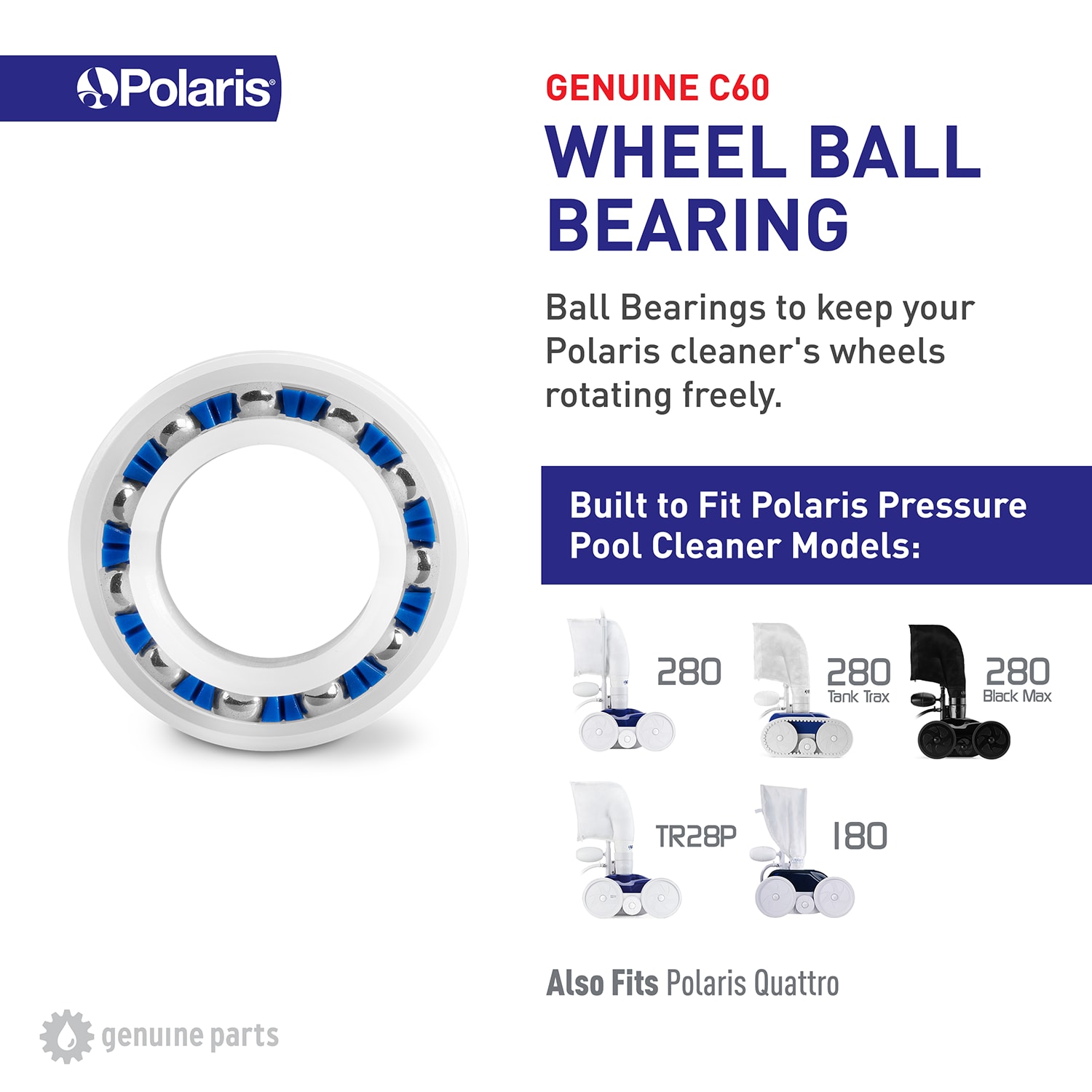 Polaris Vac-Sweep Wheel Ball Bearing for 180 & 280 | C60 image 2
