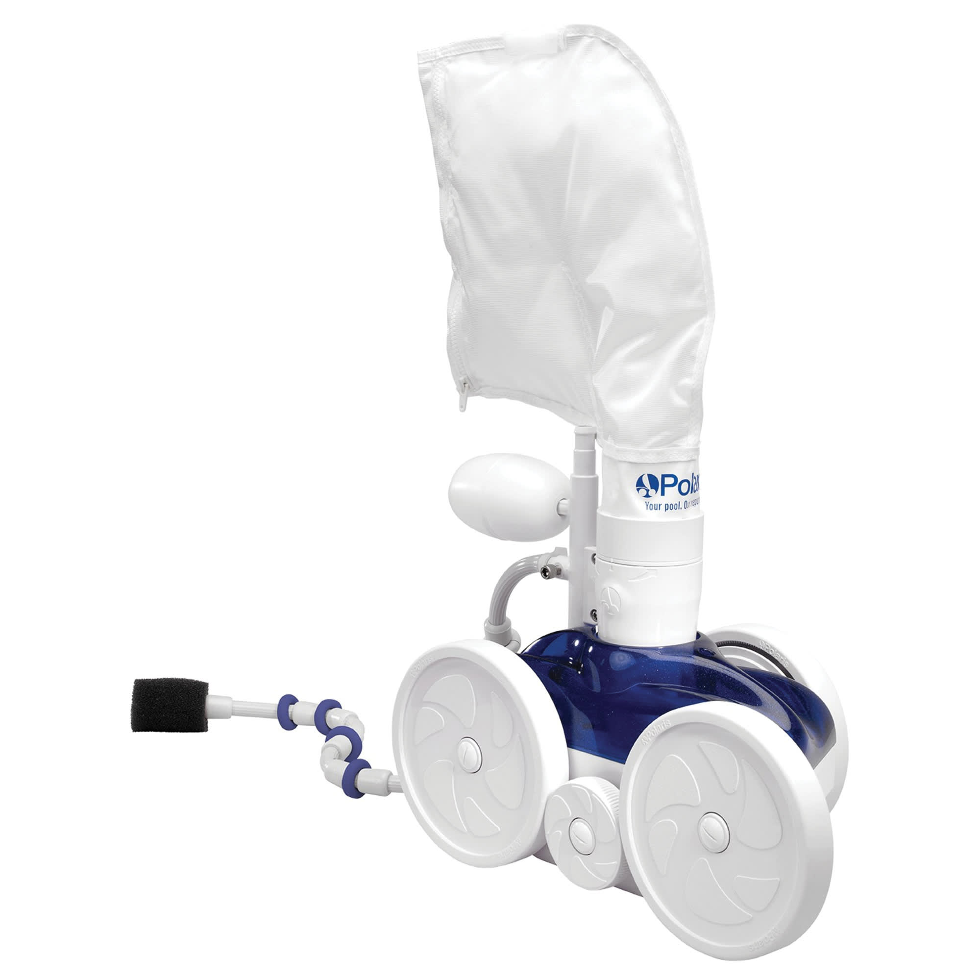 Polaris Vac-Sweep 280 Pressure-Side In-Ground Pool Cleaner, Black Max, 31' Hose, Shaft Drive, Single Chamber Zipper Bag F5B image 2
