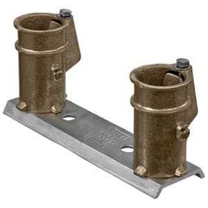 Perma-Cast 8in O.C. Handrail Anchor Set 4in Bronze Anchors  