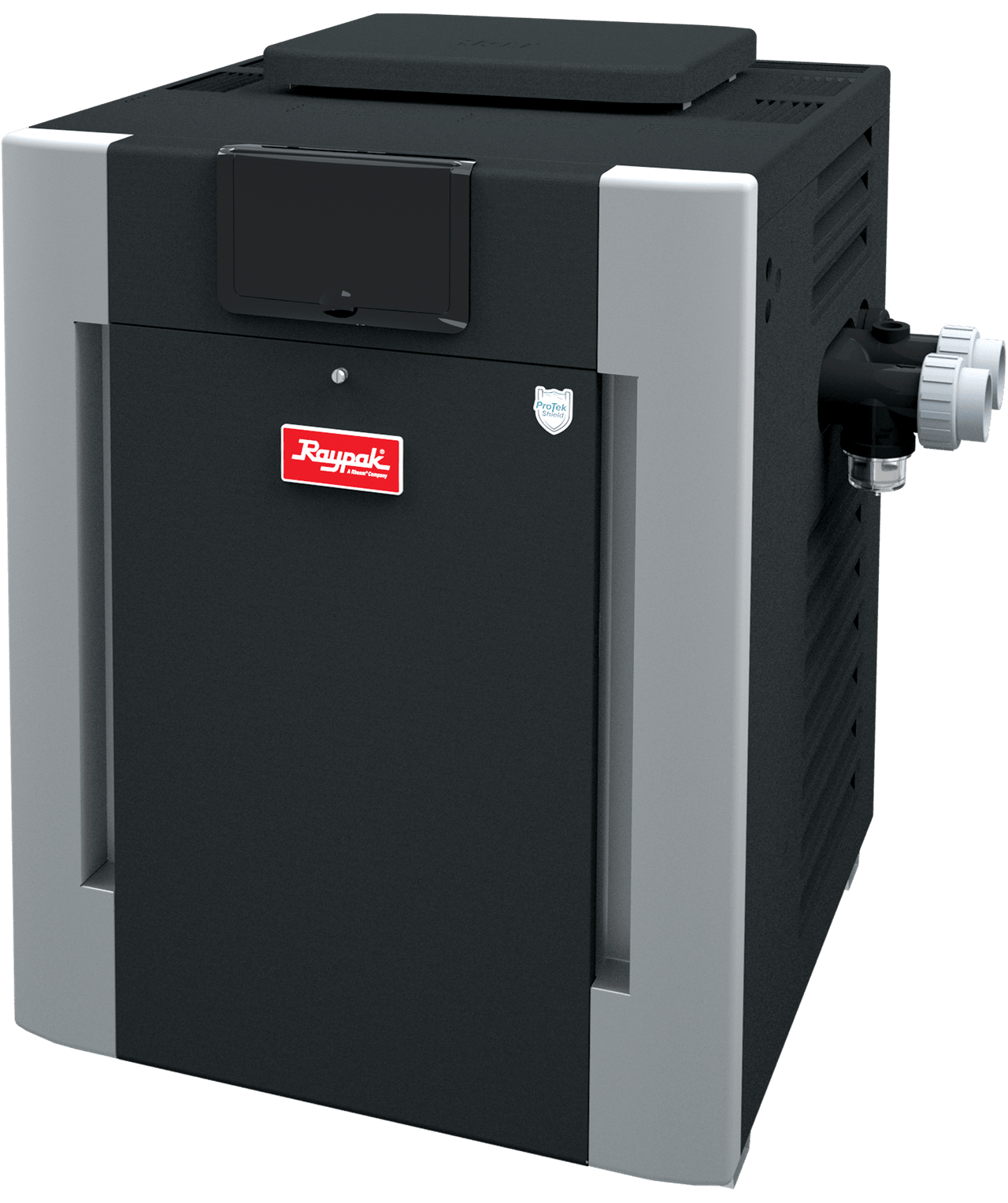 Raypak P-R266A-EN-C #50 Digital Natural Gas Heater, 266K BTU, Electronic Ignition, Polymer Headers, Copper Exchanger, 220 lbs  