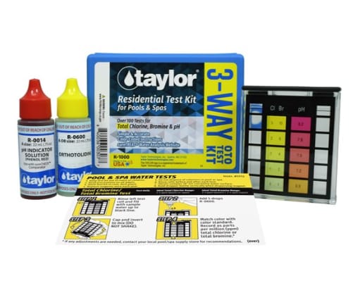 Taylor 3-Way OTO Test Kit for Total Chlorine, Bromine, pH  