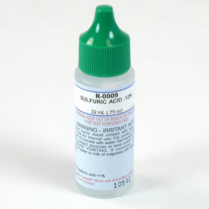 Taylor Sulfuric Acid .12N Dropper Bottle, 3/4 oz, 24/Pack  