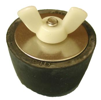 Winter Rubber Expansion Plug #12 w/ White Nylon Wing Nut for 2in Fitting