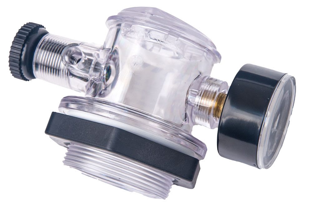 CMP Air Release Clear Valve w/ Gauge  