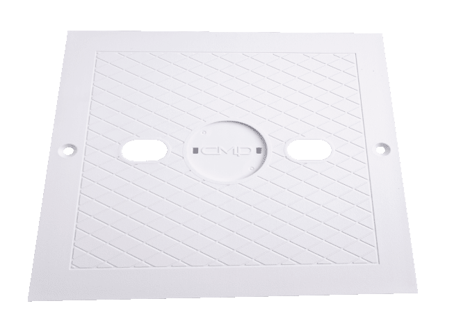 CMP Square Lid and Collar Assembly, White | 25538-900-000 image 2