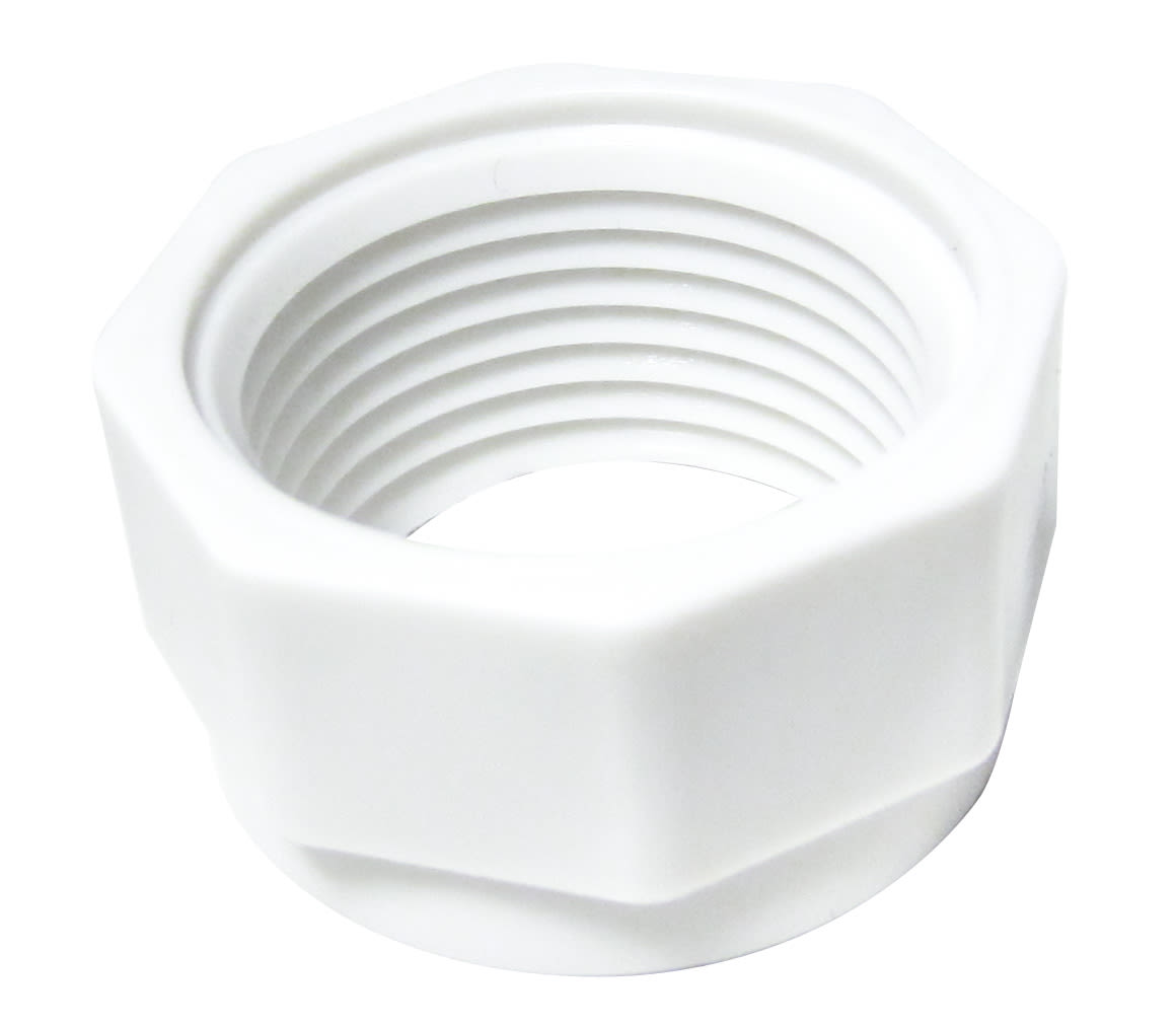 CMP Pool Cleaner Hose Feed Nut (Wht) Polaris Cleaner Feed Hose Nut D-15 25563-115-000 | 25563-115-000 - product image