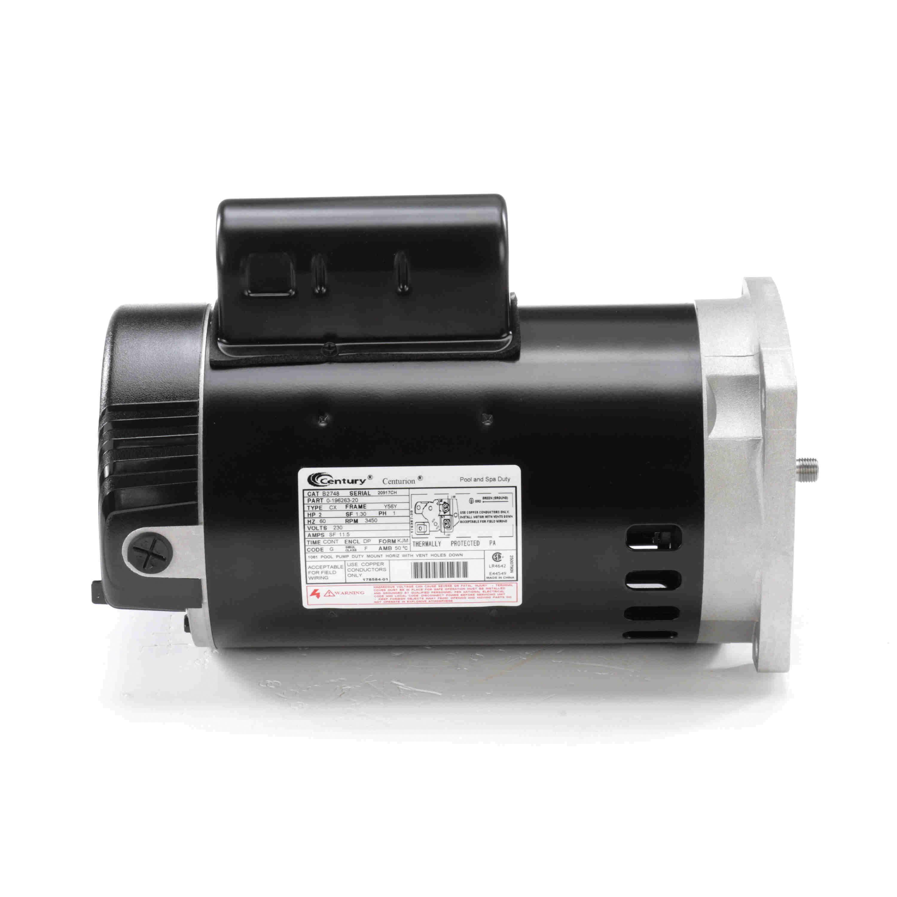 Century 2Hp Motor Perm Split Cap Square B2748 image 4