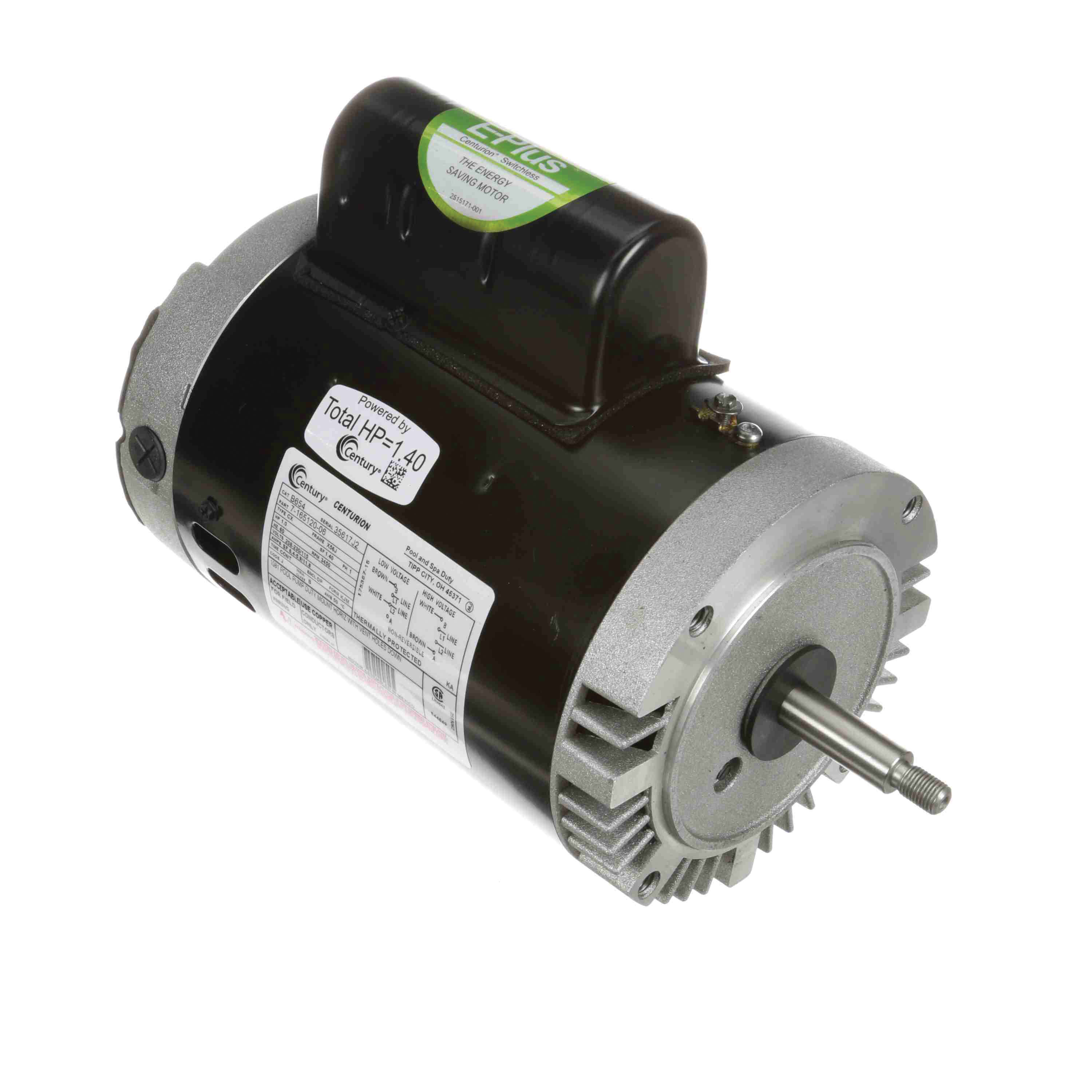 Century 1Hp Motor Perm Split Cap C-Face B654 image 5