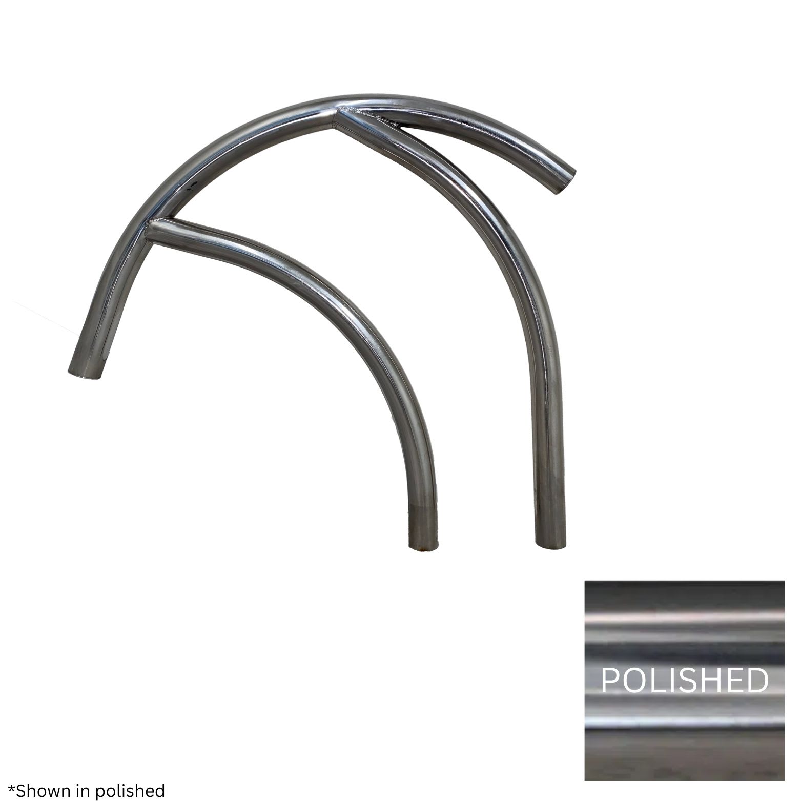 Global Modern 30in Figure 4 Handrail Polished .065 Single  Global-Mr-Gr30-Ss