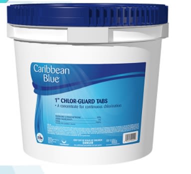 Caribbean Blue 1" Chlor-Guard Tabs, 25 lb Pail - product image