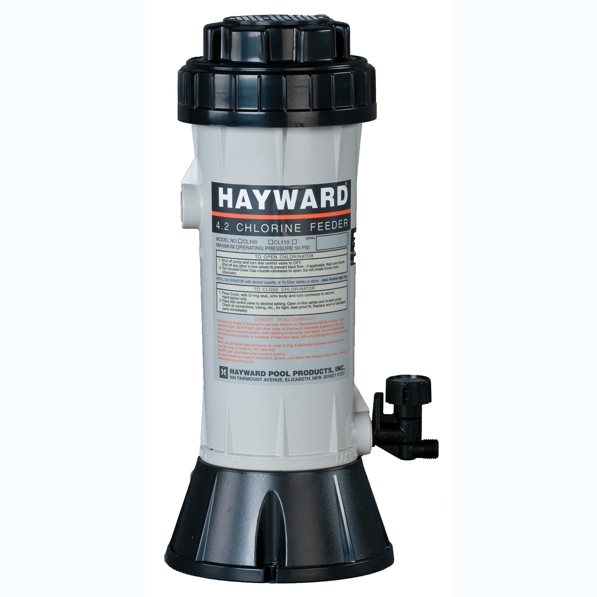 Hayward Automatic Chemical Feeder, In-Line f/AG Pools, 1.5" FIP, 4.2 Lbs Capacity, Includes Universal Adapter Kit for All Hayward AG Systems - product image