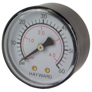 Hayward Pressure Gauge, 1/4in Back Mount  