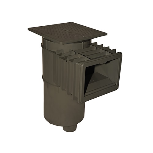 Hayward Concrete Auto-Skim Series Skimmer,  2in FIP, Square Cover, Dark Gray  