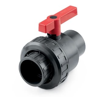 Jandy Ball Valve, Single Union, 3/4in PVC, Gray  