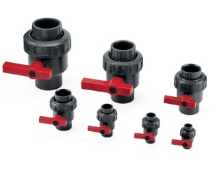 Jandy Ball Valve, Single Union, 3/4" PVC, Grey image 2