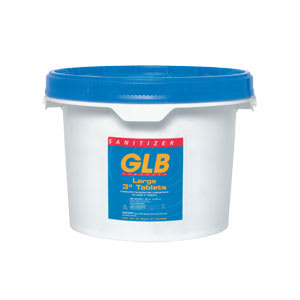 GLB Large 3" Chlorine Tablets , 4 lb Pail, 8/Case - product image
