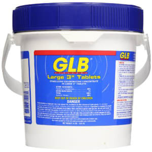 GLB Large 3" Chlorine Tablets , 8 lb Pail, 4/Case - product image