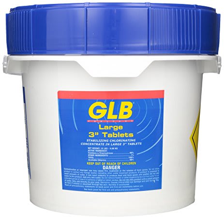 GLB Large 3" Chlorine Tablets , 25 lb Pail, Unwrapped - product image