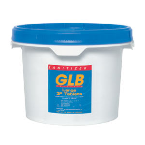 GLB Large 3" Chlorine Tablets , 25 lb Pail, Unwrapped image 2