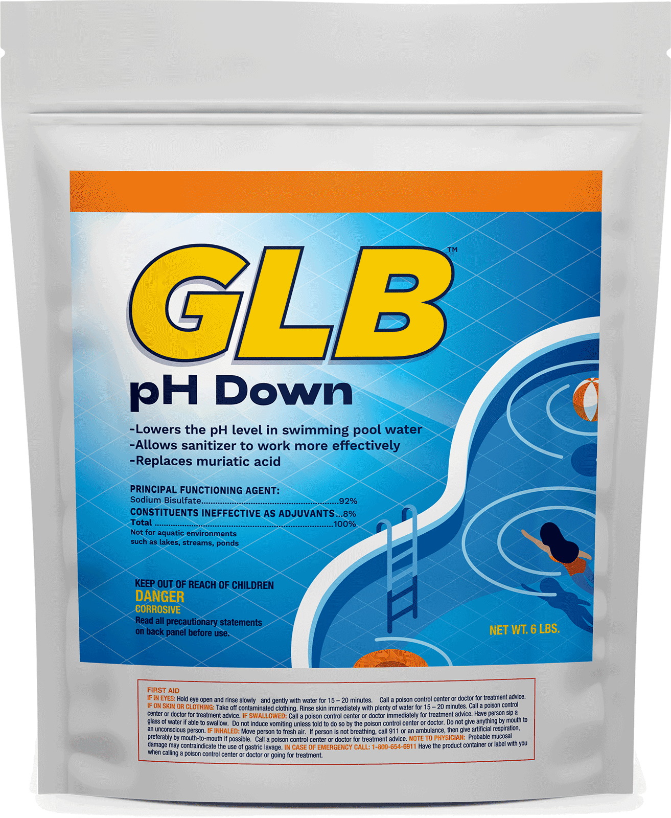 GLB Ph Down, 6 lb Bag, 8/Case - product image