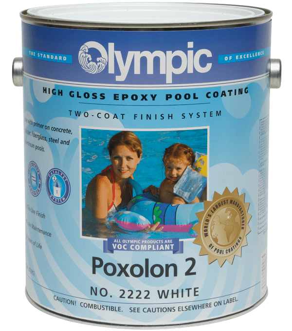 Olympic 2222 Poxolon 2 High Gloss Epoxy Pool Coating, White, 1 Gallon - product image