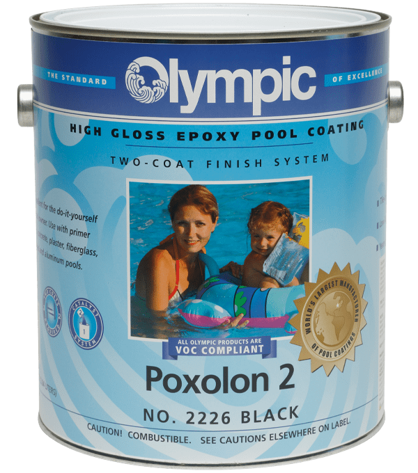 Olympic 2226 Poxolon 2 High Gloss Epoxy Pool Coating, Black, 1 Gallon - product image
