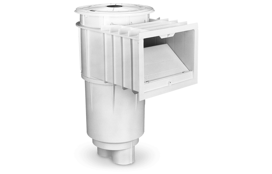 Pentair U-3 Skimmer White w/ Tan Lid & Frame, 2in Slip with 1-1/2in Slip Reducers, Includes Float and Check Valve, Basket 