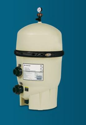 Pentair Quad D.E. Cartridge Style Filter, 100 sq. ft, 21.5in Diam, 150 GPM, 115,200 gallons  