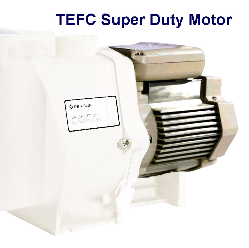 Pentair WhisperFloXF Pump Motor, 3 HP, 208-230 V, Single Phase, TEFC  