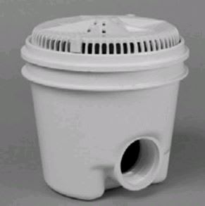 Pentair 8in StarGuard Main Drains with 2in Side Port ABS Sump with Ring & Cover (2 pack), White  