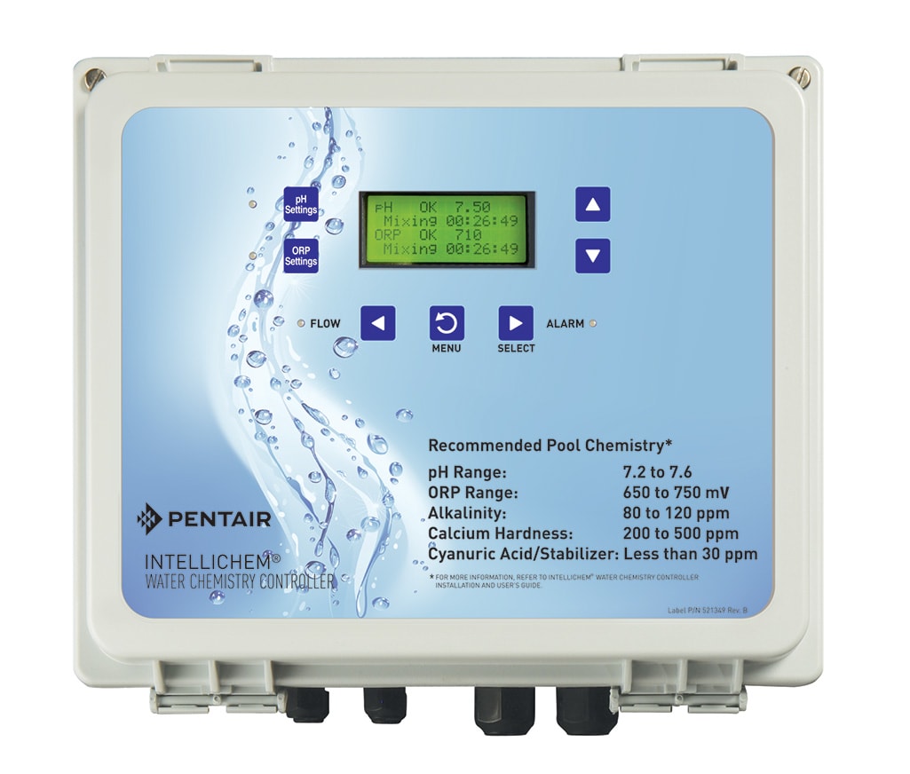 Pentair IntelliCenter  IntelliChem Water Chemistry Controller, Controller Only, 120/240 V, 50/60 Hz, Single Pump  