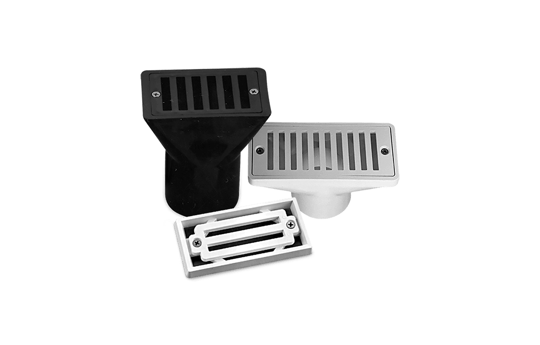 Pentair Sckt Dck Drn/Gtr 2"X4" 50Pk Blk , 2" - product image