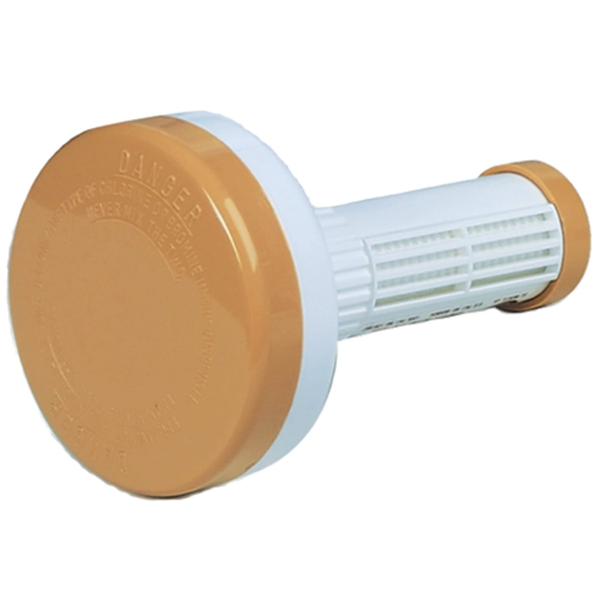 Rainbow #335 Floating Spa Chemical Dispenser, Beige and White, Holds 1" Bromine or Chlorine Tablets Only - product image