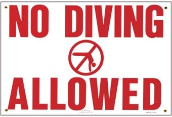 Pentair Sign No Diving Allowed 12X18 One - product image