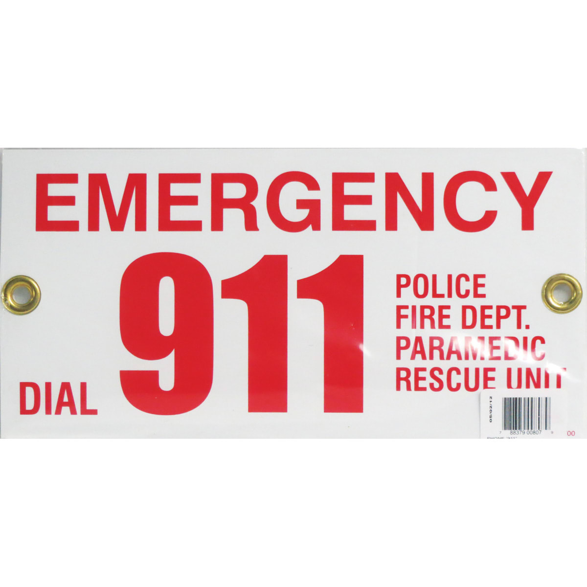 Rainbow Sign Phone 911 6X12 One Color - product image