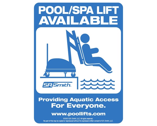 S.R.Smith "Lift Available" Sign 9005000