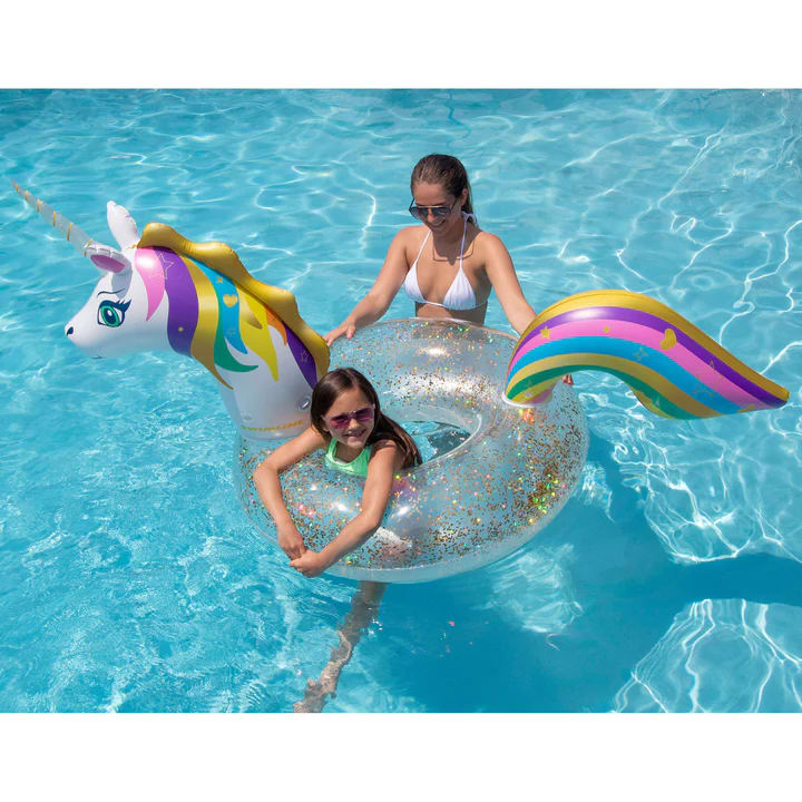 Swimline 68"/36.5"/26" Led Unicorn Glitter Ring | 90387 image 2