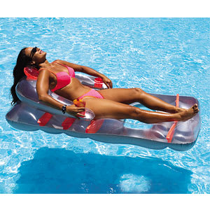 Swimline 66in Inflatable Deluxe Pool Lounge Chair  