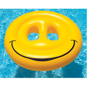 Swimline 72" Smiley Face Fun Island Pool Lounger | 9053 - product image