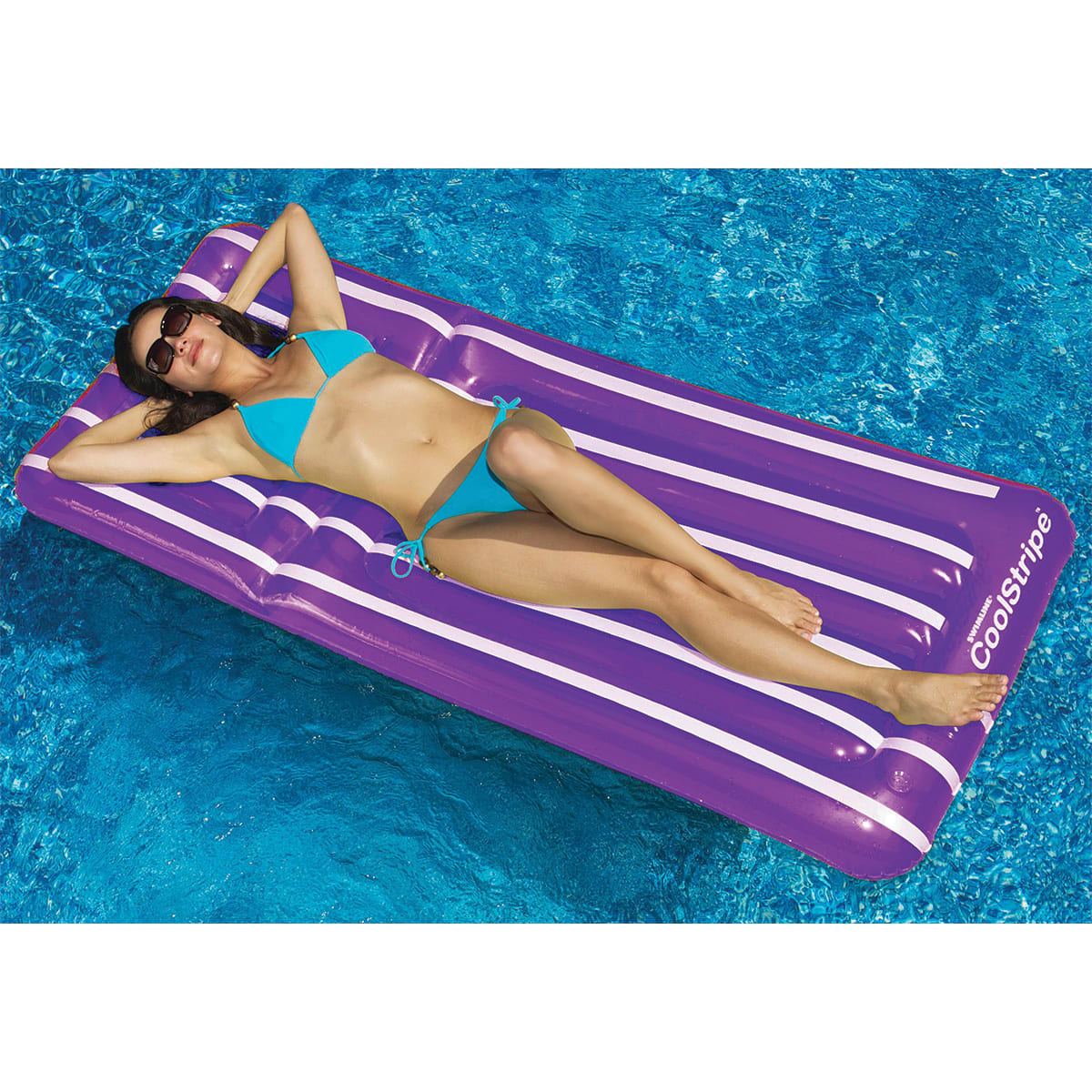 Swimline Cool Stripe Mattress Pool Float  