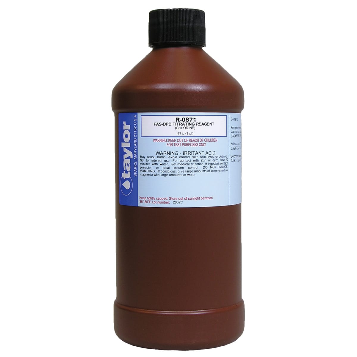 Taylor Fas-Dpd Titrating Reagent, For Chlorine, 16 Ounce , 16 OZ | R-0871-E - product image