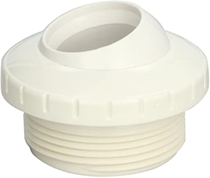 Waterway Threaded Eyeball Fitting, 1-1/2" MPT, 1" Eye Opening (Bagged), White | 400-1410EB - product image