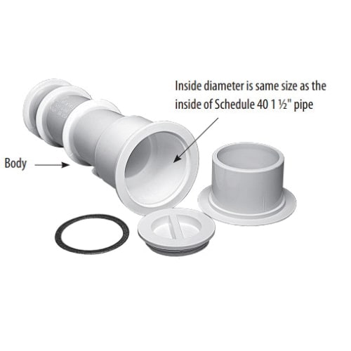 Waterway Volleyball Pole Holder Assembly White  