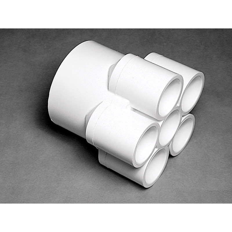 PVC 6 Outlet Slip Manifold 2 in. x 3/4 in. Spigot x Slip | 672-4260 - product image