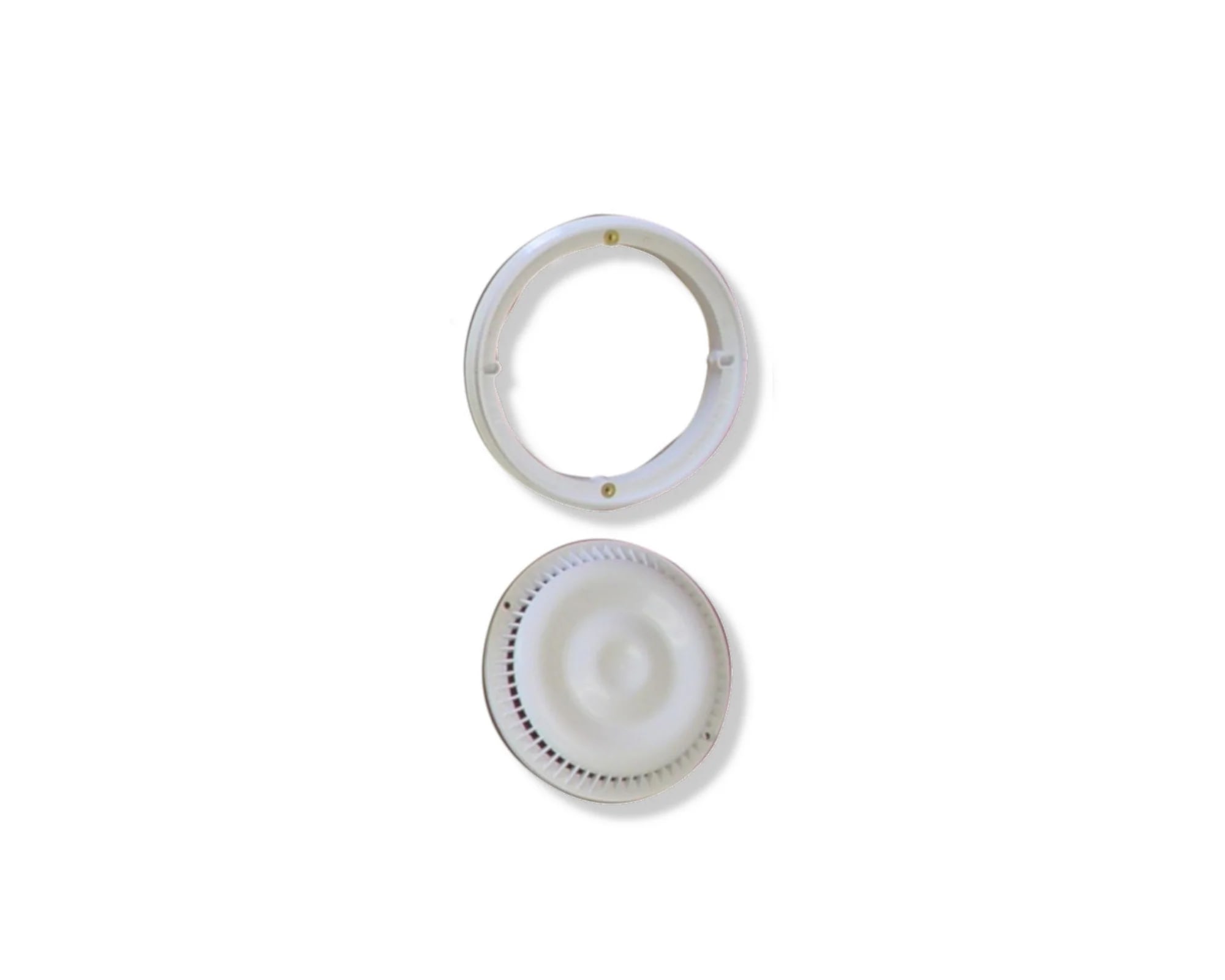 Afras Anti Vortex Cover and Ring w/2 Screws, Round, White  
