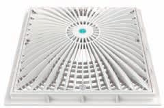 AquaStar 12in Square MoFlow Suction Outlet Cover and Mud Frame, White  