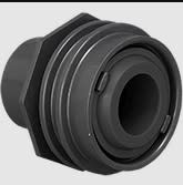 AquaStar Flush-Mount Return Fitting with Water Stop, Eyeball and Nut (Fits 1in or 1½in Pipe), White ½in Orifice  