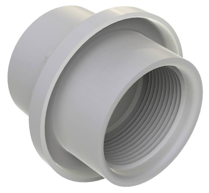 AquaStar Light Niche/Return Fitting (Fits Over 1½in Pipe), Light Gray  